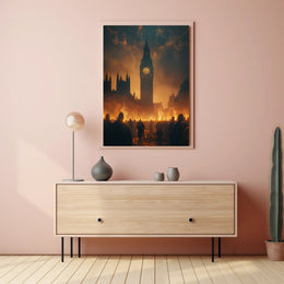 Dystopian Sunset: Post-Apocalyptic Urban Art Poster PosterGoat