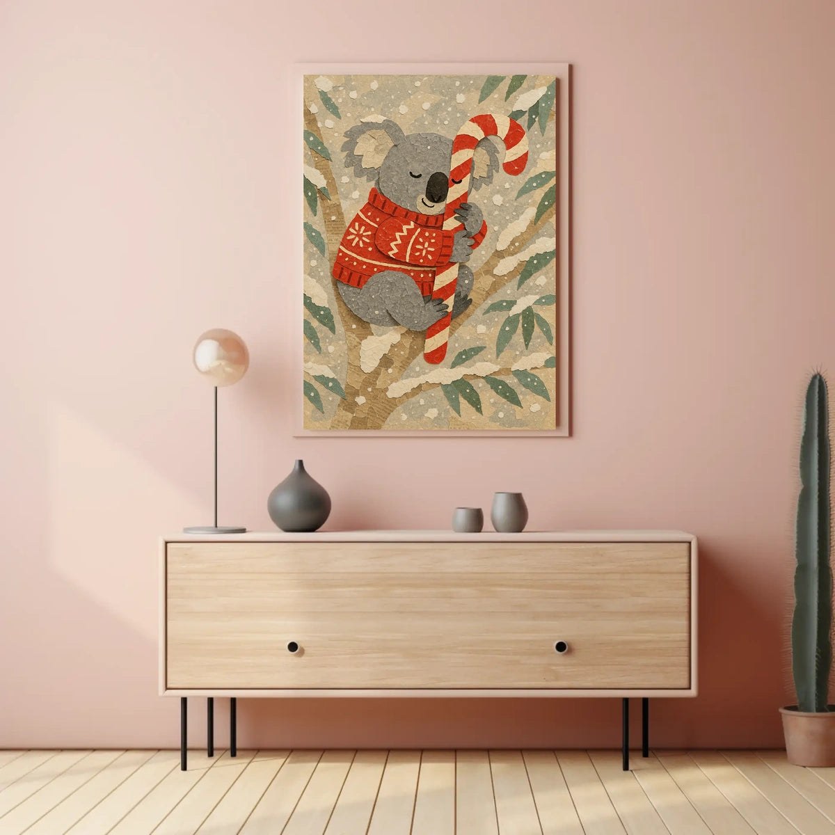 Cozy Koala in Winter Wonderland Poster