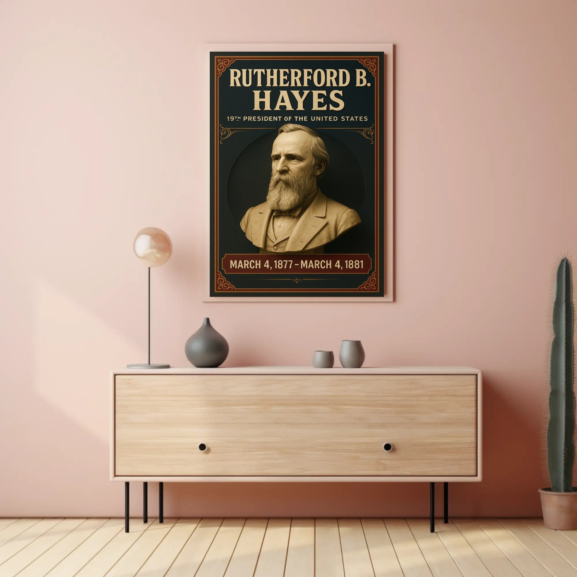 Rutherford B. Hayes Vintage Presidential Historical Poster PosterGoat