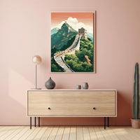Great Wall Vintage Travel Poster