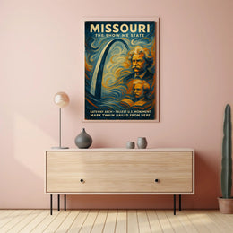 Missouri Gateway Arch Vintage Cultural or Heritage Poster