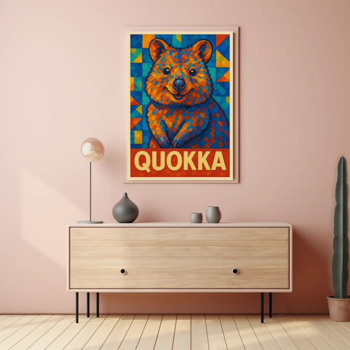 Quokka Mosaic Art Poster
