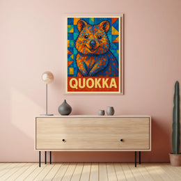 Quokka Mosaic Art Poster