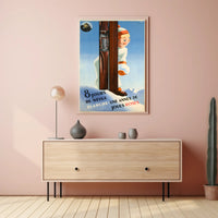 Vintage French Winter Travel Adventure Poster PosterGoat