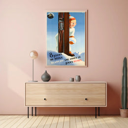 Vintage French Winter Travel Adventure Poster PosterGoat