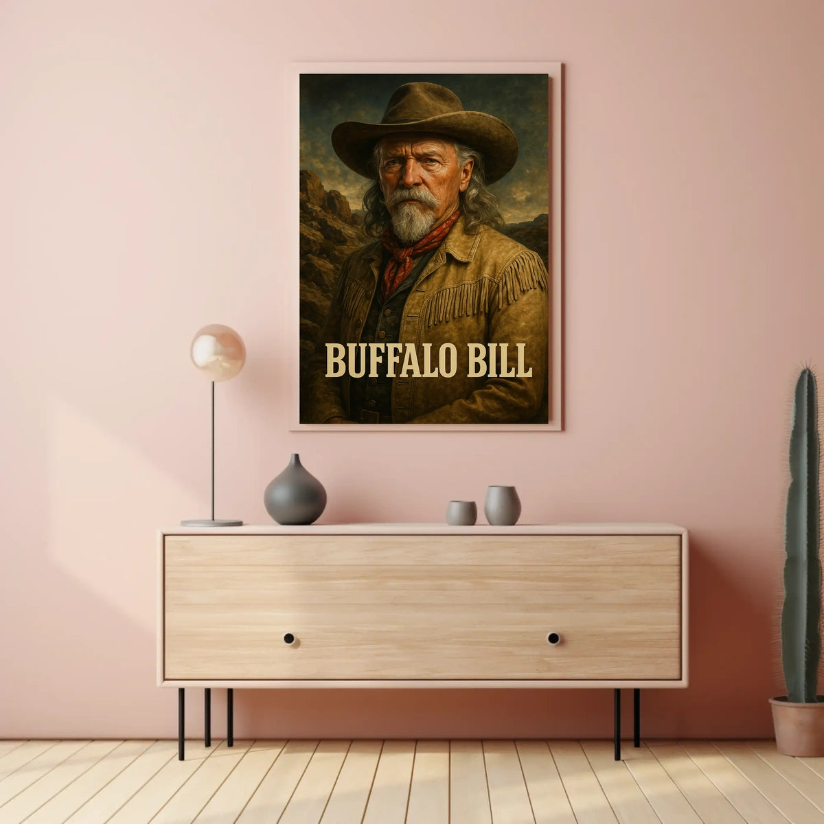 Buffalo Bill Classic Western Portrait Cultural Heritage Poster