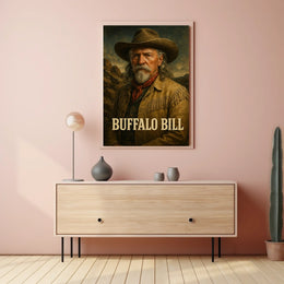 Buffalo Bill Classic Western Portrait Cultural Heritage Poster