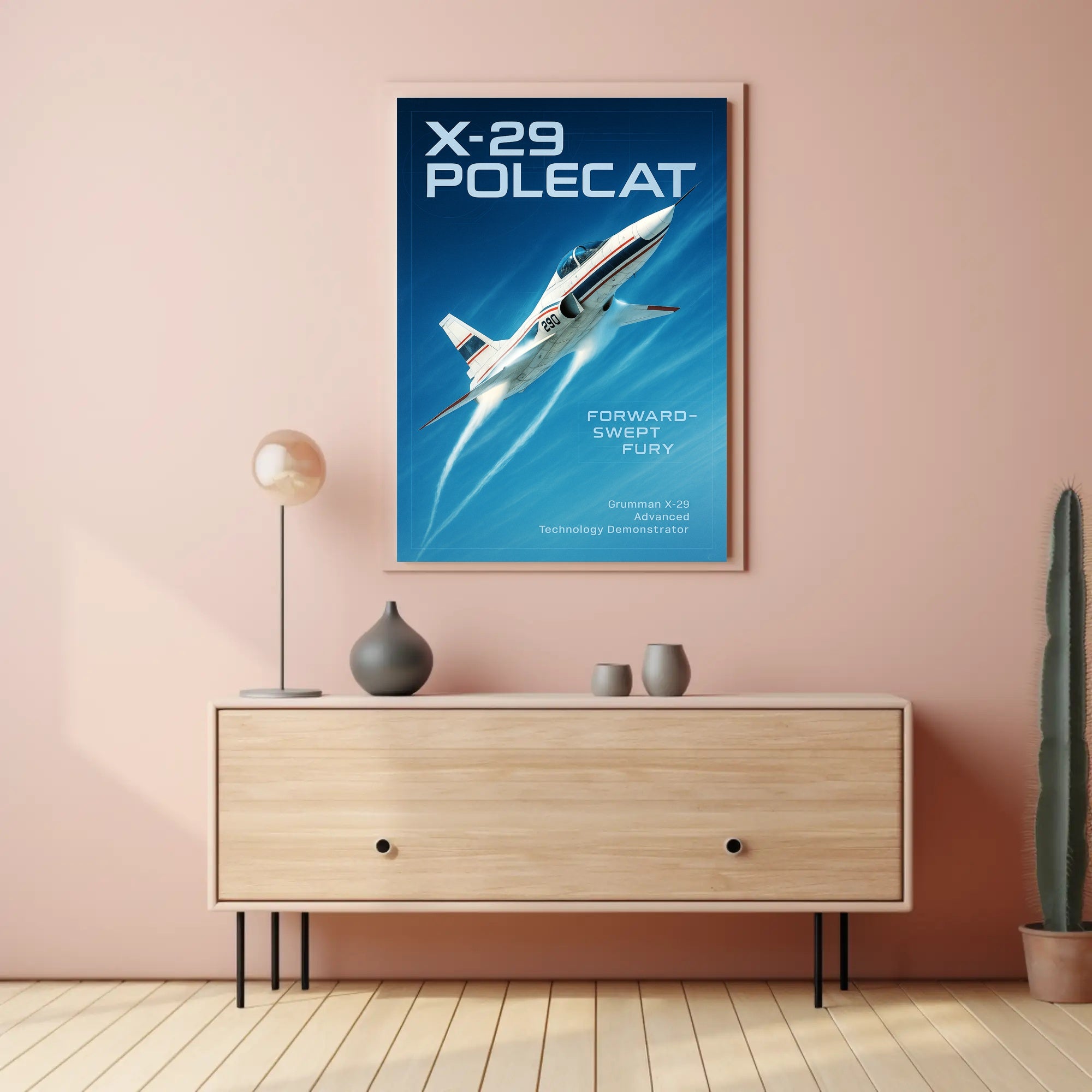 X-29 Polecat Forward-Swept Fury Poster PosterGoat