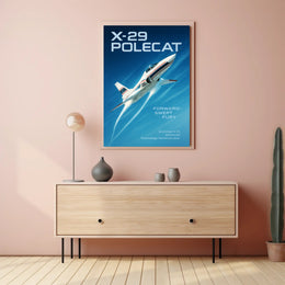 X-29 Polecat Forward-Swept Fury Poster PosterGoat