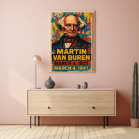 Martin Van Buren 8th President of the United States Street Art Mashup Poster