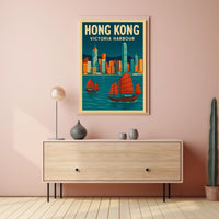 Victoria Harbour Scenic Travel Poster