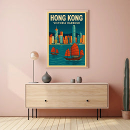Victoria Harbour Scenic Travel Poster