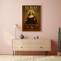 St. Rita Religious Iconography Art Poster - Cultural or Heritage Poster