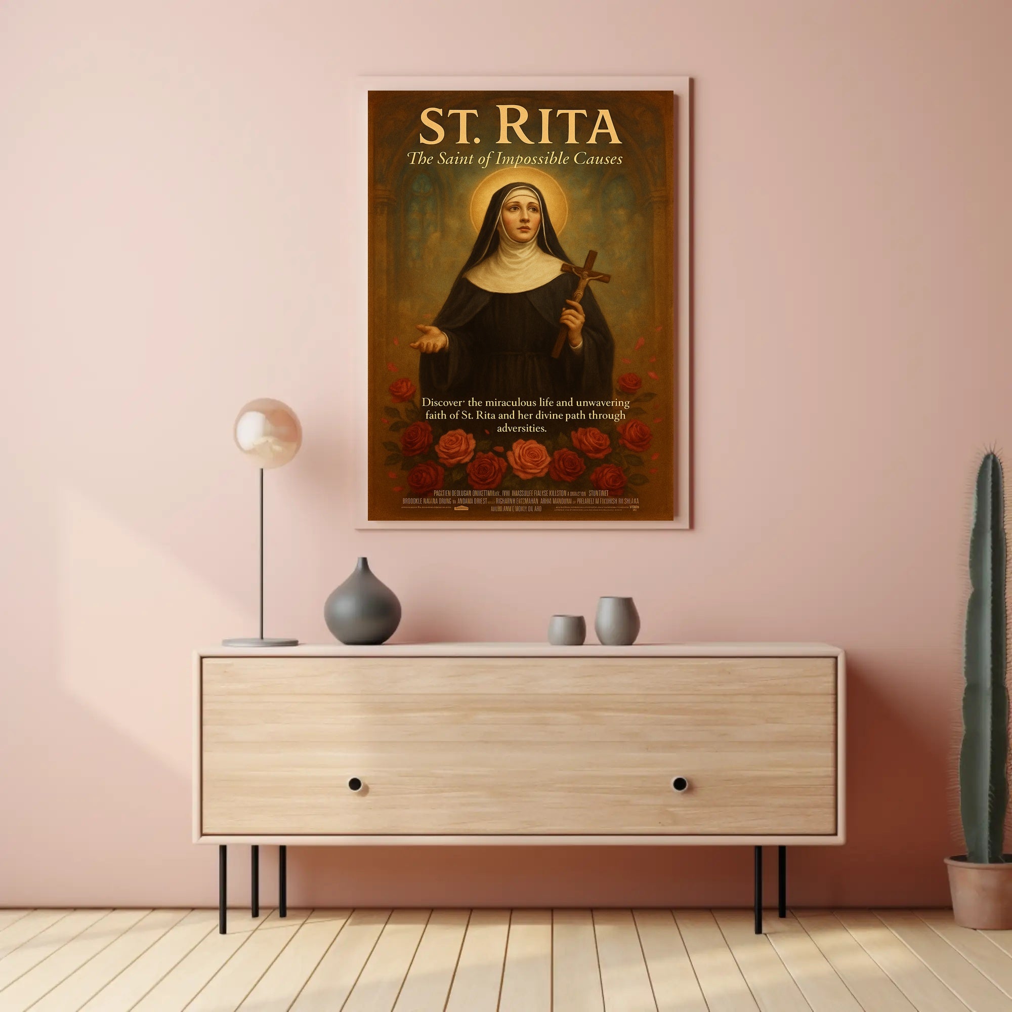 St. Rita Religious Iconography Art Poster - Cultural or Heritage Poster