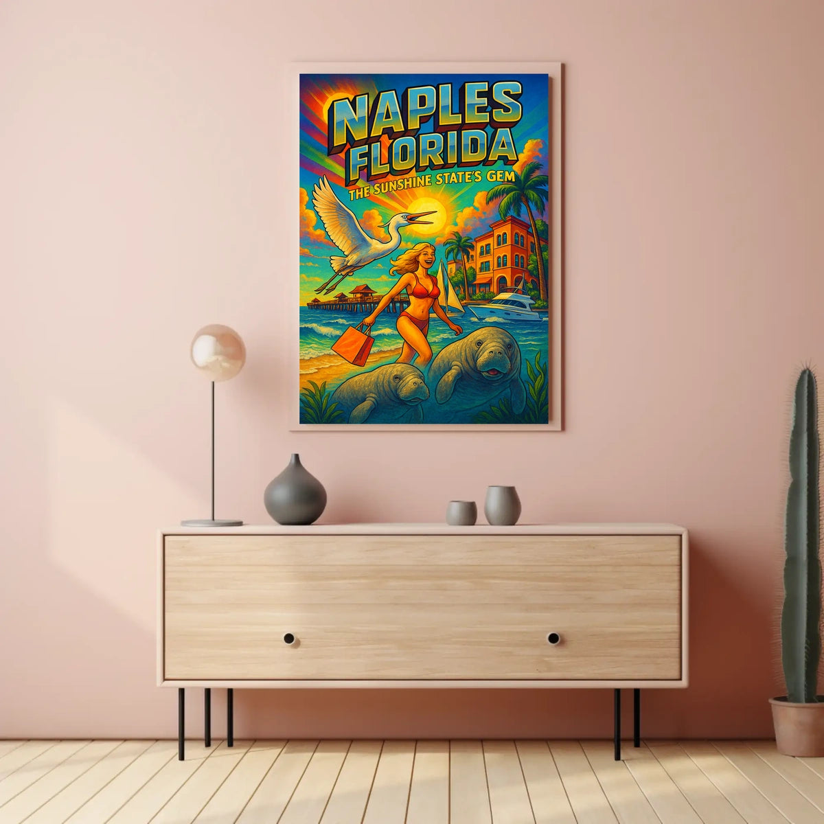 Naples, Florida The Sunshine States Gem Poster