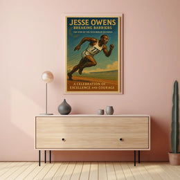 1936 Olympic Athlete Vintage Art Poster