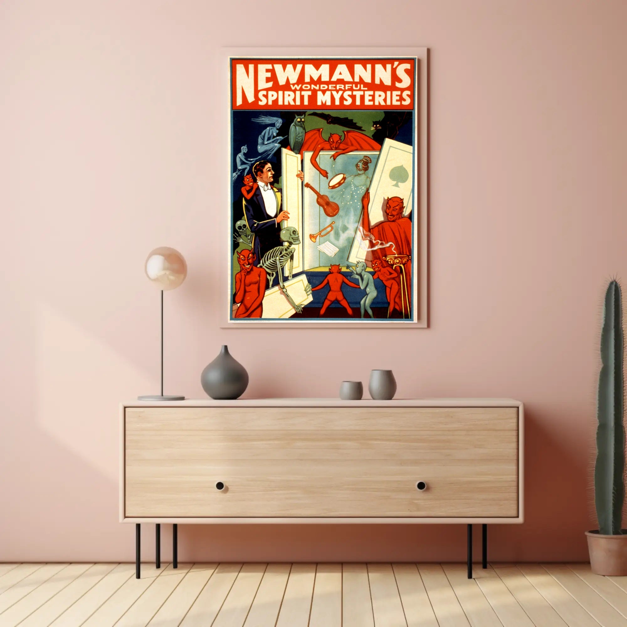 Vintage Magic Show Poster with Mysterious Supernatural Theme Poster