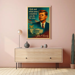 Vintage Patriotic Presidential Quote Poster Wall Art
