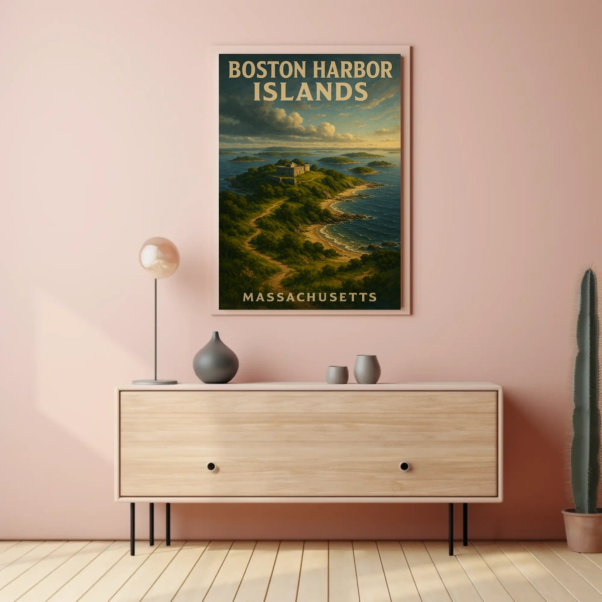 Boston Harbor Islands Vintage Nautical Map Collector Poster