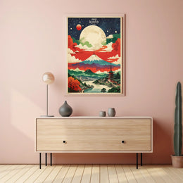 Kyoto Mount Fuji Vintage Travel Poster