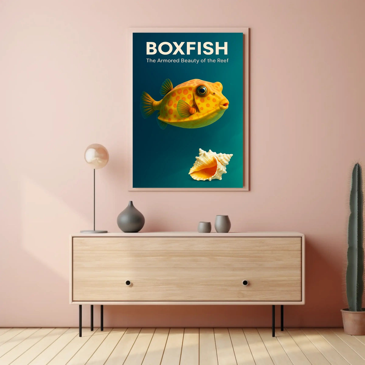 Boxfish The Armored Beauty of the Reef Poster