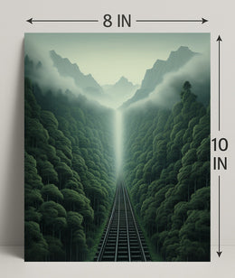 Journey Through The Misty Mountains Poster