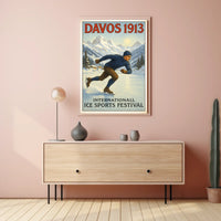 Davos 1913 International Ice Sports Festival Poster