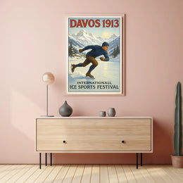 Davos 1913 International Ice Sports Festival Poster