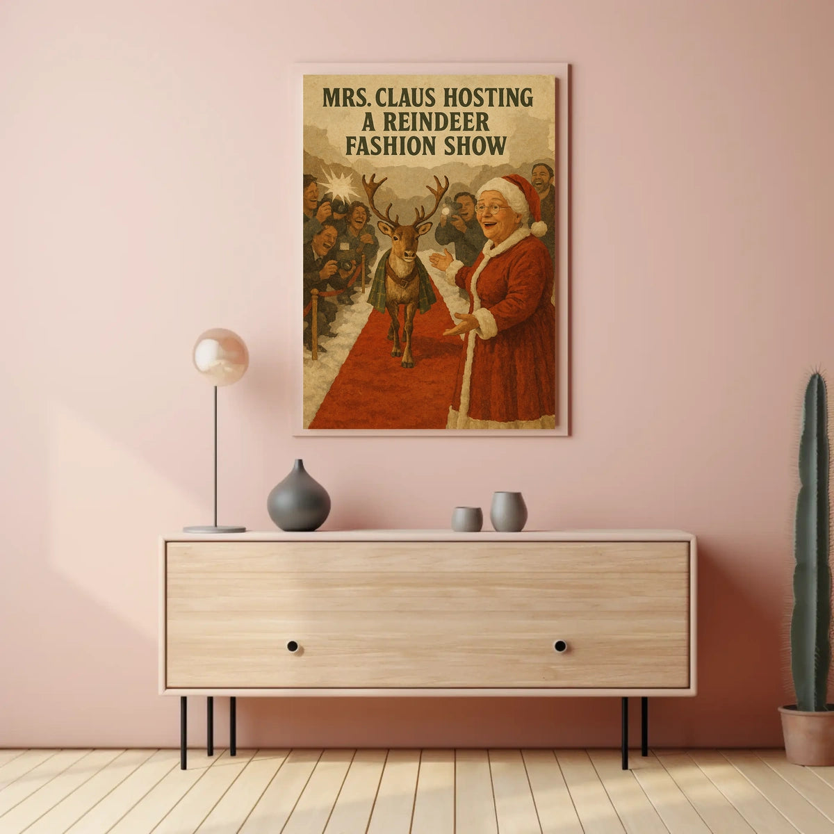 Mrs. Claus Hosts a Reindeer Fashion Show Poster