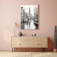 Amsterdam Canal Scene Classic Travel Poster