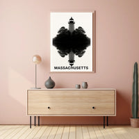 Massachusetts Lighthouse Reflection Poster