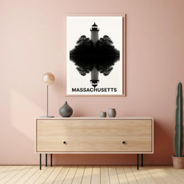 Massachusetts Lighthouse Reflection Poster
