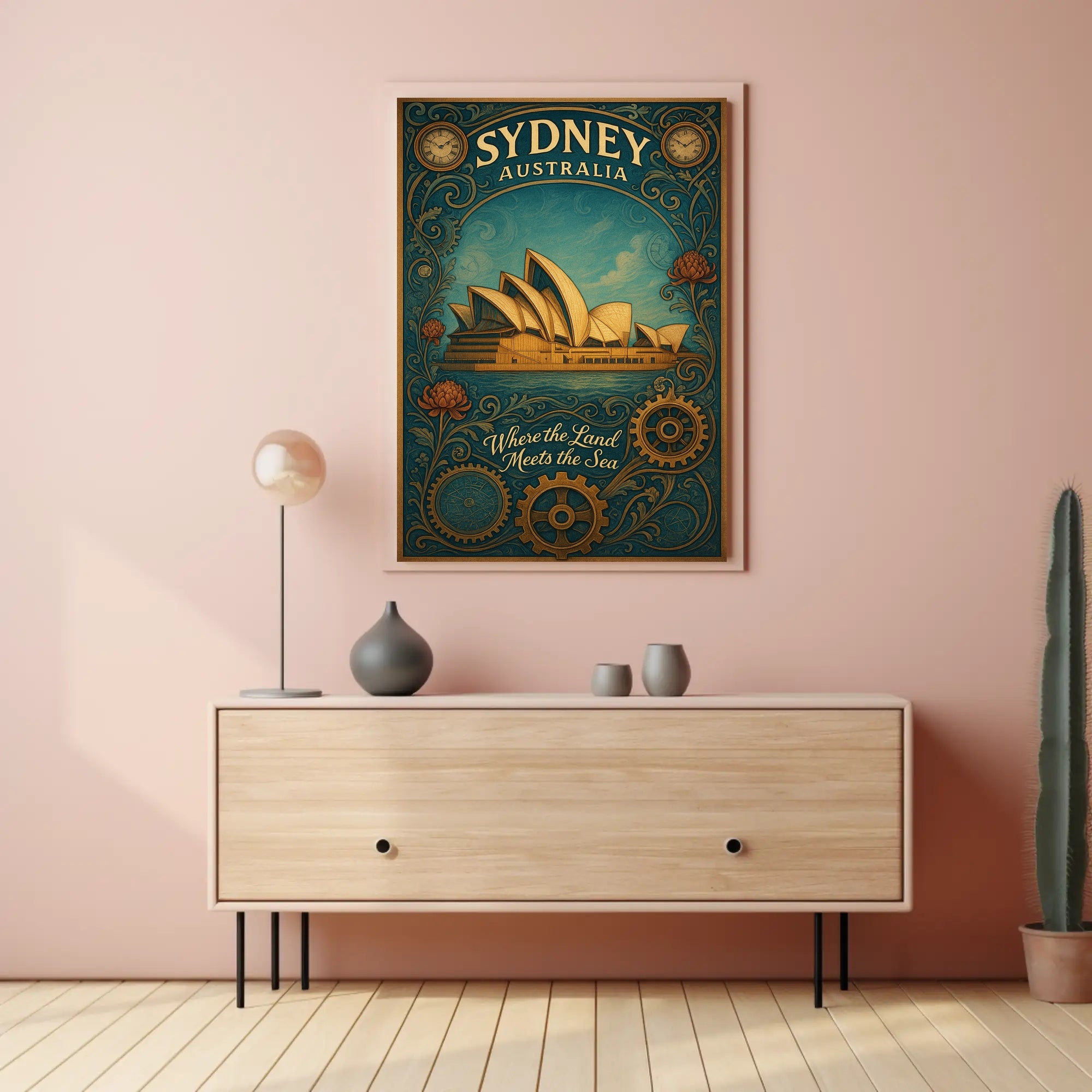 Sydney Coastal Poster Travel Wall Art Print