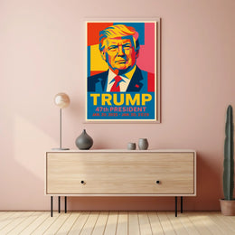 Donald Trump A Modern Icon in Primary Colors Poster