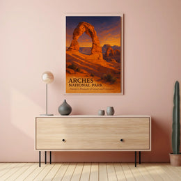 Delicate Arch Sunset: Majestic Nature Wall Art