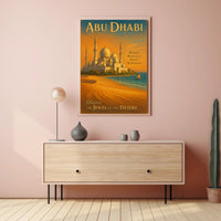 Abu Dhabi Travel Marvels: Discover Architectural Wonders Travel Poster