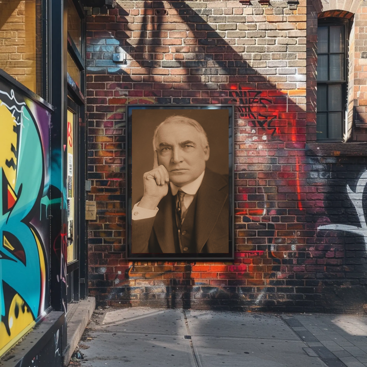 Warren Harding 29th President Sepia Photo