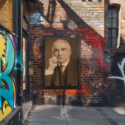 Warren Harding 29th President Sepia Photo