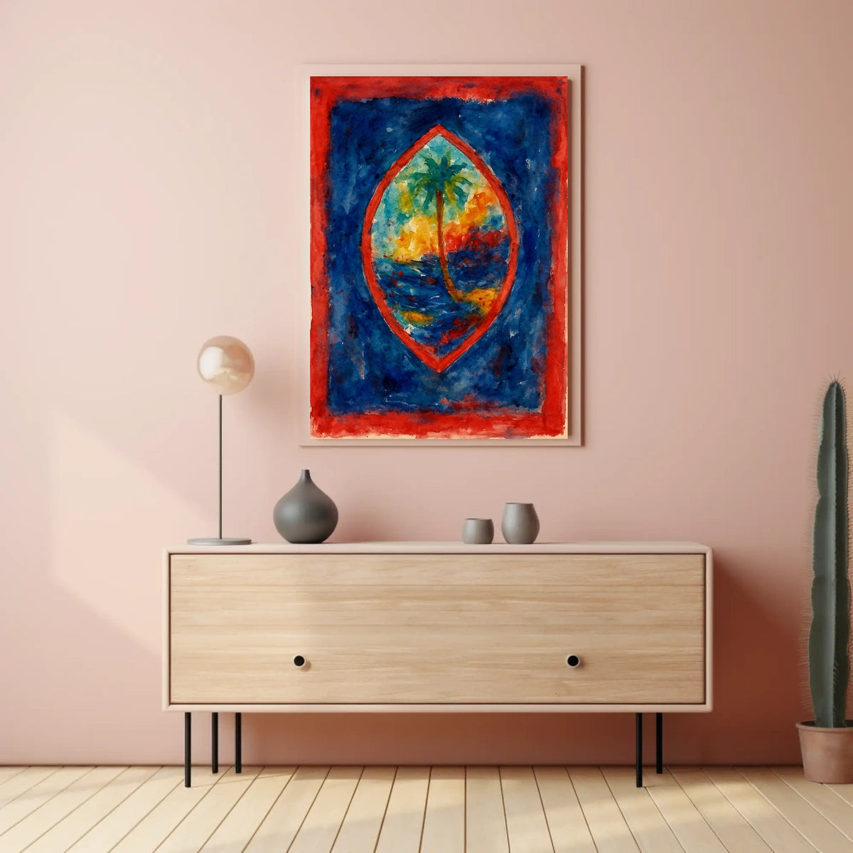 Tropical Oasis In Watercolor Poster