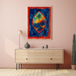 Tropical Oasis In Watercolor Poster