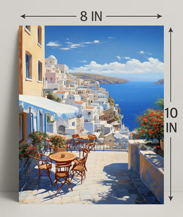 Serene Mediterranean Terrace Poster