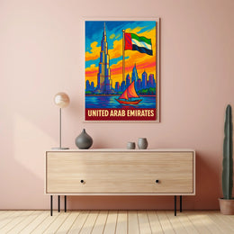 United Arab Emirates Skyline Poster