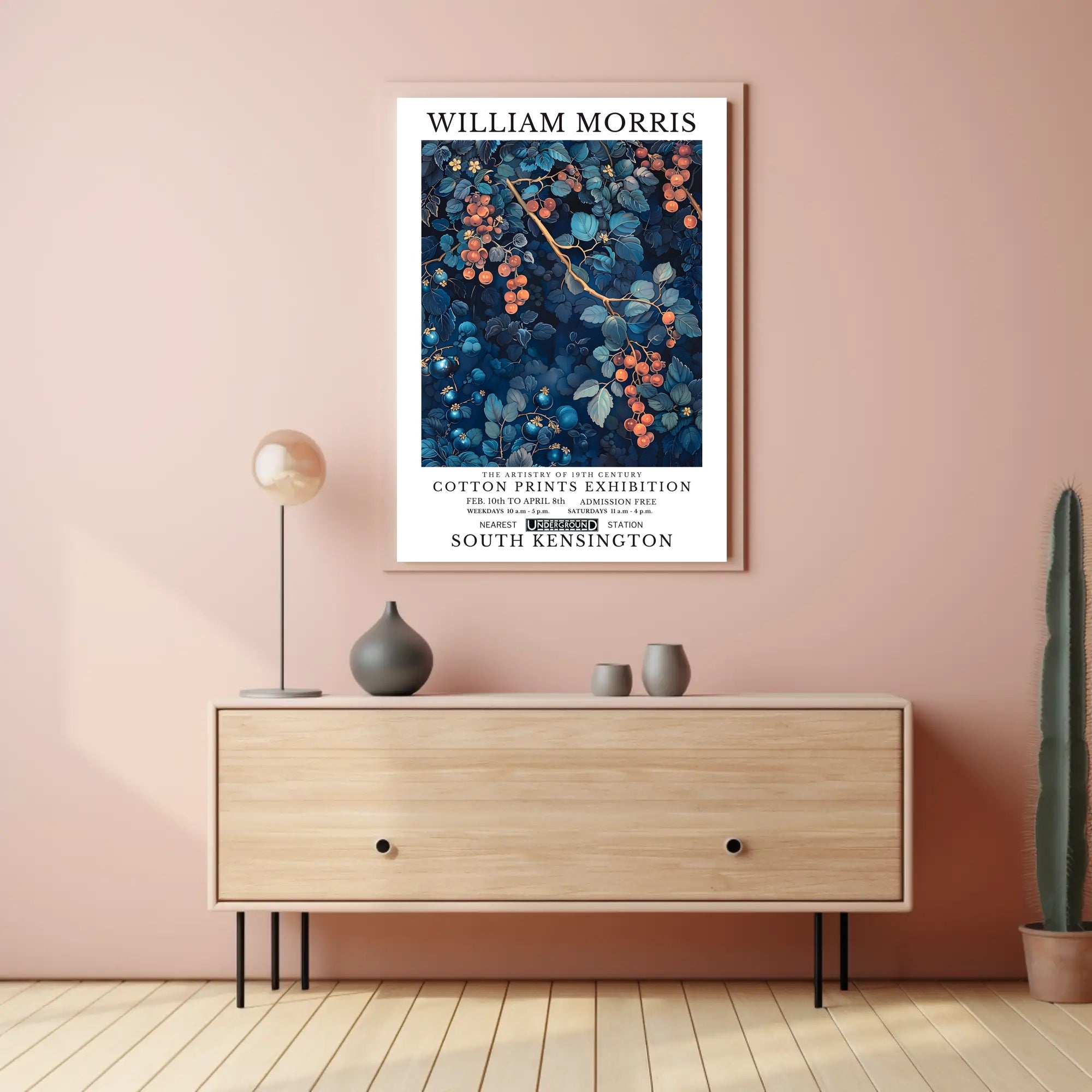 William Morris 19th Century Cotton Prints Poster
