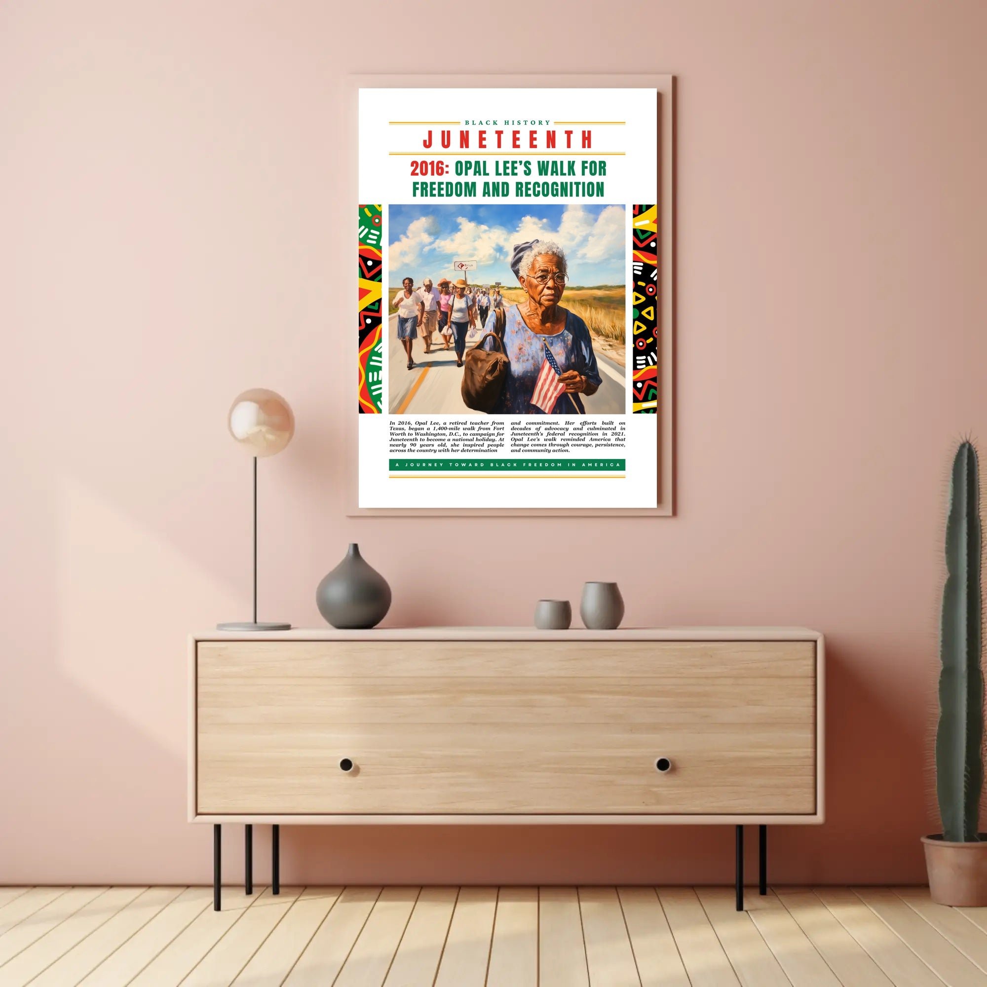 Opal Lee's 2016 Walk Inspires Cultural or Heritage Poster