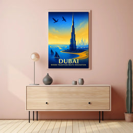Dubai Where Tradition Meets Innovation Poster PosterGoat