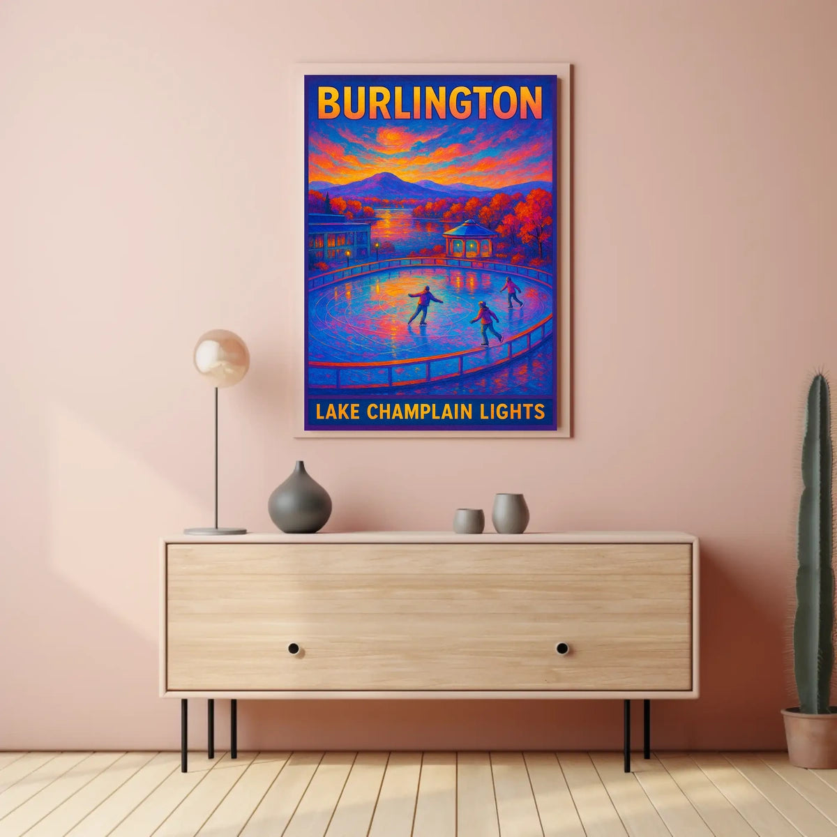 Burlington Lake Champlain Lights Poster