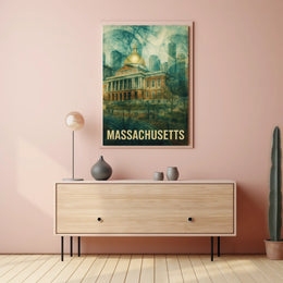 Massachusetts State House Poster