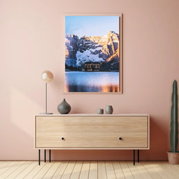 Mountain Retreat At Sunrise Poster