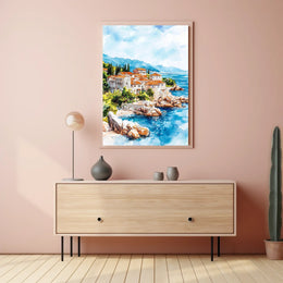 Montenegro Sveti Stefan Island View Poster
