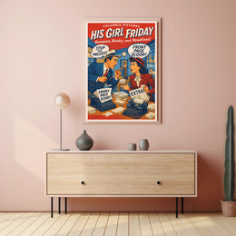 His Girl Friday A Classic Newsroom Comedy Poster PosterGoat
